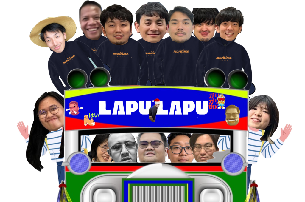 Lapu-lapu team members riding on a Jeepney, a type of transportation in the Philippines